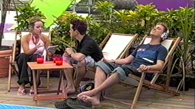Dick and Dom Barefoot by the Pool