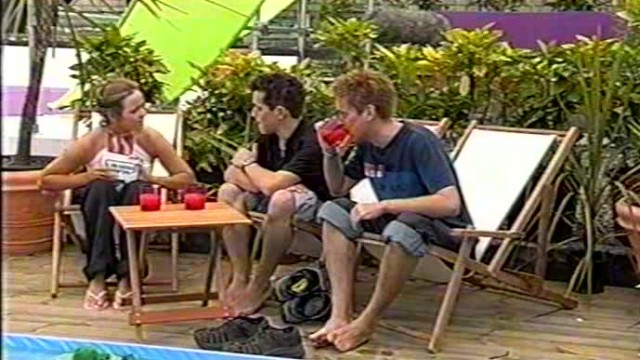 Dick and Dom Barefoot by the pool clip 2